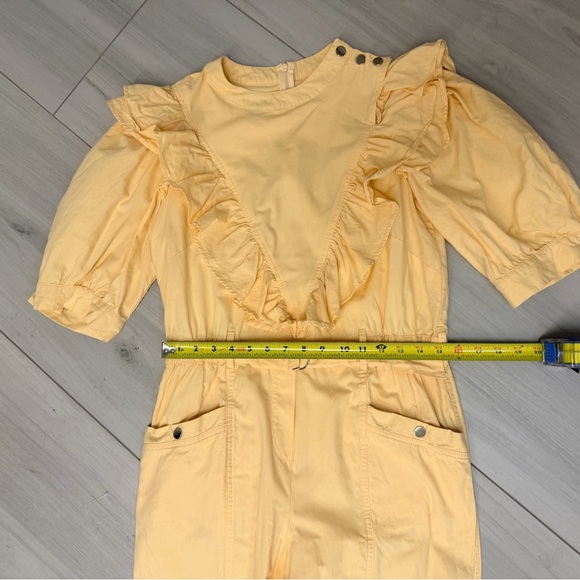 The Truffle Women’s Jumpsuit with Ruffle Detail Yellow Sz M - Picture 7 of 7